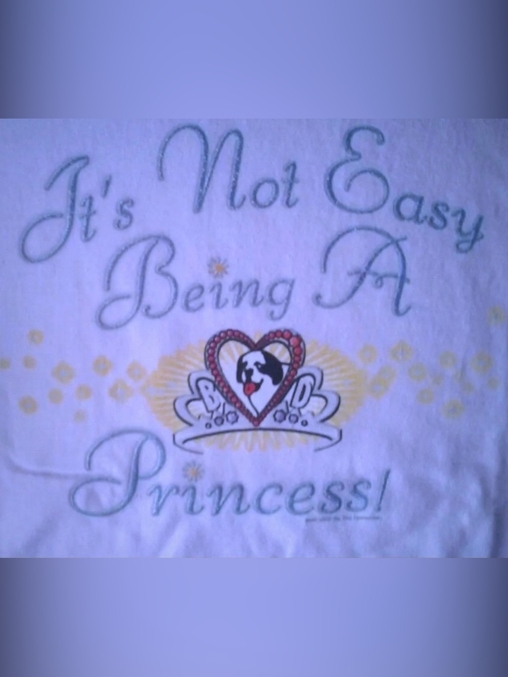 👸Girls Princess T-shirt Big Dog Pink L 12-14 👑